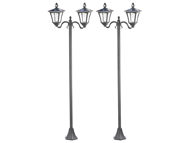 ; Solar-Wegeleuchten im Straßenlaternen-Design mit Dämmerungssensor Solar-Wegeleuchten im Straßenlaternen-Design mit Dämmerungssensor Solar-Wegeleuchten im Straßenlaternen-Design mit Dämmerungssensor Solar-Wegeleuchten im Straßenlaternen-Design mit Dämmerungssensor