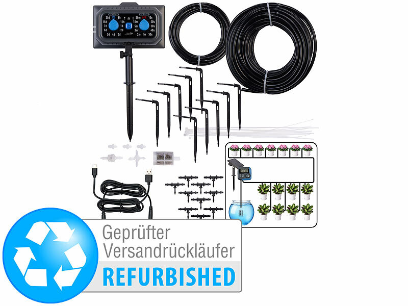 ; Bewässerungscomputer mit Multi-Schlauch-Anschlüssen 
