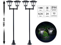 Royal Gardineer 2er-Set 2-flammige Solar-LED-Gartenlaternen, SWL-25, 0,36 W, 24 lm
