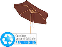 Royal Gardineer Neigbarer Sonnenschirm mit Holzgestell, Versandrückläufer; Seitenmarkisen 