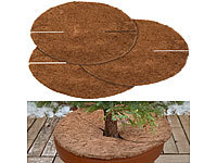 Royal Gardineer 3er-Set runde Frostschutz-Kokosmatten für Topfpflanzen, Ø 38 cm; Thermo-Topfschutze für Kübelpflanzen Thermo-Topfschutze für Kübelpflanzen 