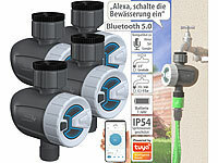 Royal Gardineer 4er-Set smarte programmierbare Bewässerungscomputer mit BT & App; Bewässerungscomputer mit Multi-Schlauch-Anschlüssen Bewässerungscomputer mit Multi-Schlauch-Anschlüssen Bewässerungscomputer mit Multi-Schlauch-Anschlüssen Bewässerungscomputer mit Multi-Schlauch-Anschlüssen 