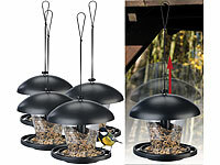 Royal Gardineer 4er-Set wetterfeste Vogelfutterhäuser zum Aufhängen; Thermo-Topfschutze für Kübelpflanzen 